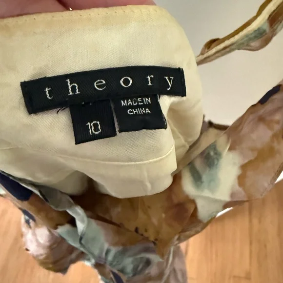 Theory Multicolor Floral Midi Dress - Picture 5 of 5